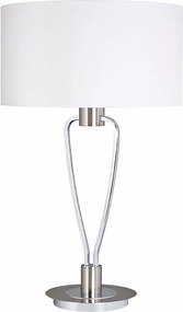 Trio - Lampa stołowa PARIS 1xE27/60W/230V biała/chrom błyszczący