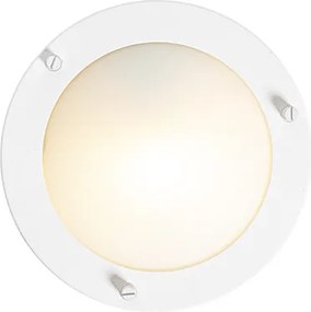 Nowoczesna lampa sufitowa biała 18 cm IP44 - Yuma