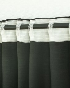 Zasłona BASIC na taśmie marszczącej 140x280cm bazaltowy 1 szt.