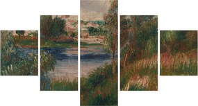 Obraz - Auguste Renoir, Landscape at Vetheuil, reprodukcje (125x70 cm)