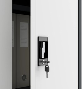 Szafka na akta osobowe BEATA, 900 x 930 x 400 mm, antracytowo-biała