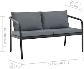 Dwuosobowa sofa ogrodowa z poduszkami - Egon
