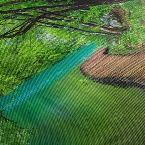 Obraz - Jeziora Plitwickie (z zegarem) (90x30 cm)