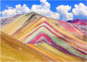 Obraz na szkle - Rainbow Mountain, Peru (70x50 cm)