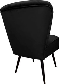 Fotel PRL tkanina Welur nogi metalowe : Kolor nogi - Czarna stożek, Kolor tkaniny - VELVET - MG19