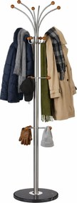 Srebrny stojący wieszak do przedpokoju S2-D81