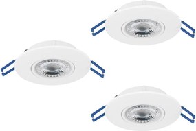 Eglo 300184 - Zestaw 3 opraw wpuszczanych LED GEDREZ LED/4,9W/230V, śr. 9 cm, biały