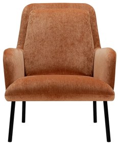 Pomarańczowy aksamitny fotel Oliver – Sits