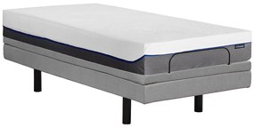 Łóżko elektryczne relaksacyjne dekoracyjne + materac z pamięcią kształtu - 80 x 200 cm - Tkanina - Szary - MENASINA marki YSMÉE