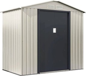 Metalowa szopa ogrodowa Nebraska - 4,07 m² - Beż/Szarość antracytowa