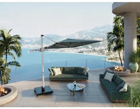 KNIRPS 320 x 320 cm - luksusowy wahadłowy parasol ogrodowy z drążkiem bocznym : Kolor parasola Knirps - Zielony