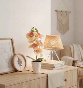 Storczyk w Doniczce Orchidea 37 cm Kwiat Sztuczny Żółty Doniczkowy Ozdobny