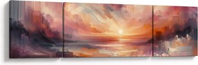 Obraz - Malowane zorze (170x50 cm)