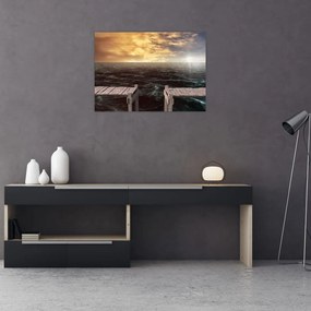 Obraz na szkle - morze (70x50 cm)