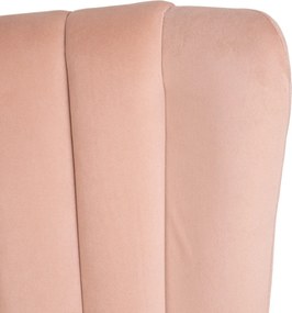 Welurowy fotel w stylu skandynawskim Mills, nóżki czarne