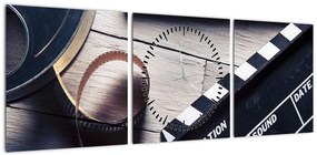 Obraz - Film (z zegarem) (90x30 cm)