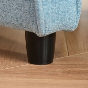 HOMCOM Fotel dziecięcy sofa dziecięca kanapa dziecięca tapczan regulowany z podnóżkiem niebieski