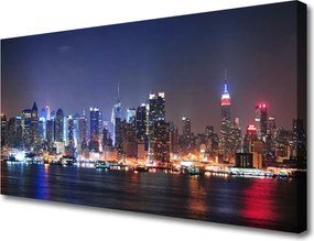 Zdjęcie na płótnie Panorama Metropolii o Zmierzchu