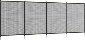 Outsunny Bezpieczny Płot Basenowy dla Dzieci - 4 Aluminiowe Elementy, Texline, Czarny, 365x126cm