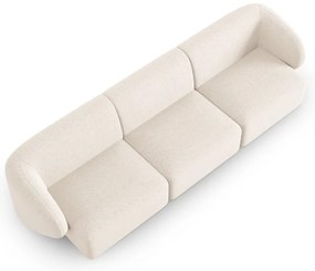 Beżowa sofa z tkaniny szenilowej 266 cm Paolo – Milo Casa