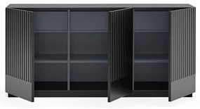 Czarny kredens Teulat Doric, szer. 150 cm