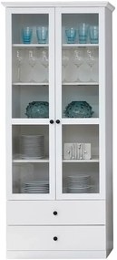 Wysoka biała witryna w stylu skandynawskim F2-K48