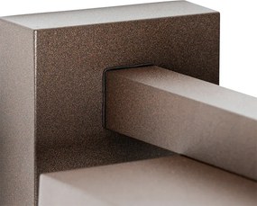 Lampka ścienna zewnętrzna brązowa rdza z czujnikiem ruchu IP44 - Charlois