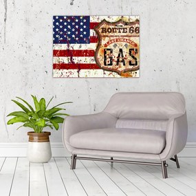 Obraz - Vintage flaga (70x50 cm)