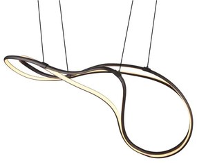 Czarna lampa wisząca LED z metalowym kloszem Nala – Trio Select