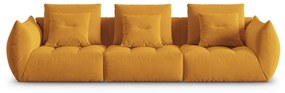 Żółta aksamitna sofa 332 cm Bloom – Micadoni