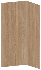 Zestaw 2 paneli ściennych aluminiowych pod prysznic z efektem drewna z profilami - szer. 90 x szer. 120 x wys. 210 cm - ENEKO