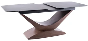 Stół rozkładany DOLCE CERAMIC 180(240)x95 szary marmur/orzech SIGNAL