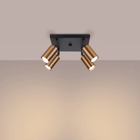 Plafon WINX 4 czarny/miedziany SOLLUX  LIGHTING