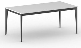 Stół konferencyjny do biura PRIMO ACTION, 180x90 cm, czarna podstawa, biały