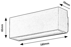 Rabalux 77075 zewnętrzna lampa ścienna LED Mataro 10 W, czarny