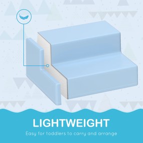 HOMCOM Zestaw miękkich klocków dla dzieci, zabawki do wspinania i pełzania, miękki materiał skóropodobny, pianka EPE, wielobarwny