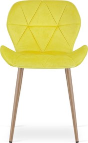 Krzesło do jadalni MANGO VELVET, żółte