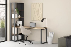 Regał biurowy otwarty 4 półki Sign 80 szary mat/jackson hickory