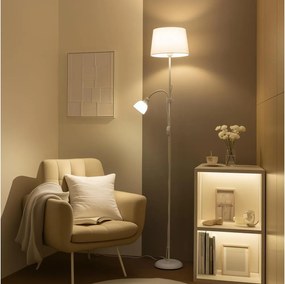 Brilagi - Lampa stojąca CERIA 1xE27/100W/230V + 1xE14/25W biała