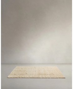 Kremowy wełniany dywan tkany ręcznie 200x300 cm Nak – Kave Home
