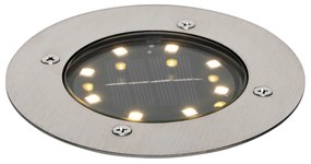 Nowoczesny reflektor gruntowy stalowy z diodą LED IP65 solarny - Terry