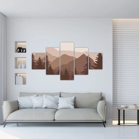 Obraz - Góry Brunatne N⁰2 (125x70 cm)
