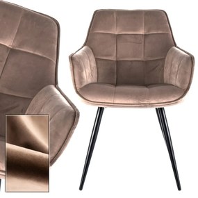 Krzesło  LILIA VELVET ciemnobeżowe SIGNAL
