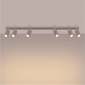 Szarobrązowa metalowa lampa punktowa 6,5x117 cm Gleam – Sollux