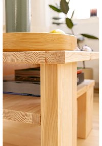 Brązowy stolik z litego drewna sosnowego 45x68 cm Japan – Karup Design