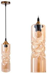 Lampa Sufitowa Wisząca Szklana APP901-1CP Złota