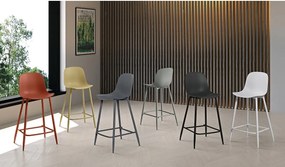 Frida - Stołek z polipropylenu w kolorze rdzy - zestaw 2 szt.