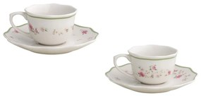 Białe porcelanowe filiżanki zestaw 2 szt. na espresso 90 ml Nonna Rosa – Brandani