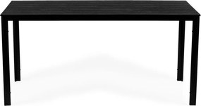 Stół ogrodowy polywood dla 6 osób Sorelia 156x78 cm, czarny