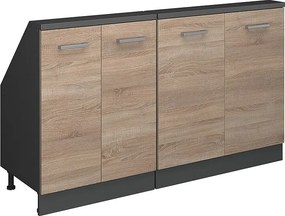 Szafka kuchenna na dach skośny sonoma 140x46x81.6 r-line